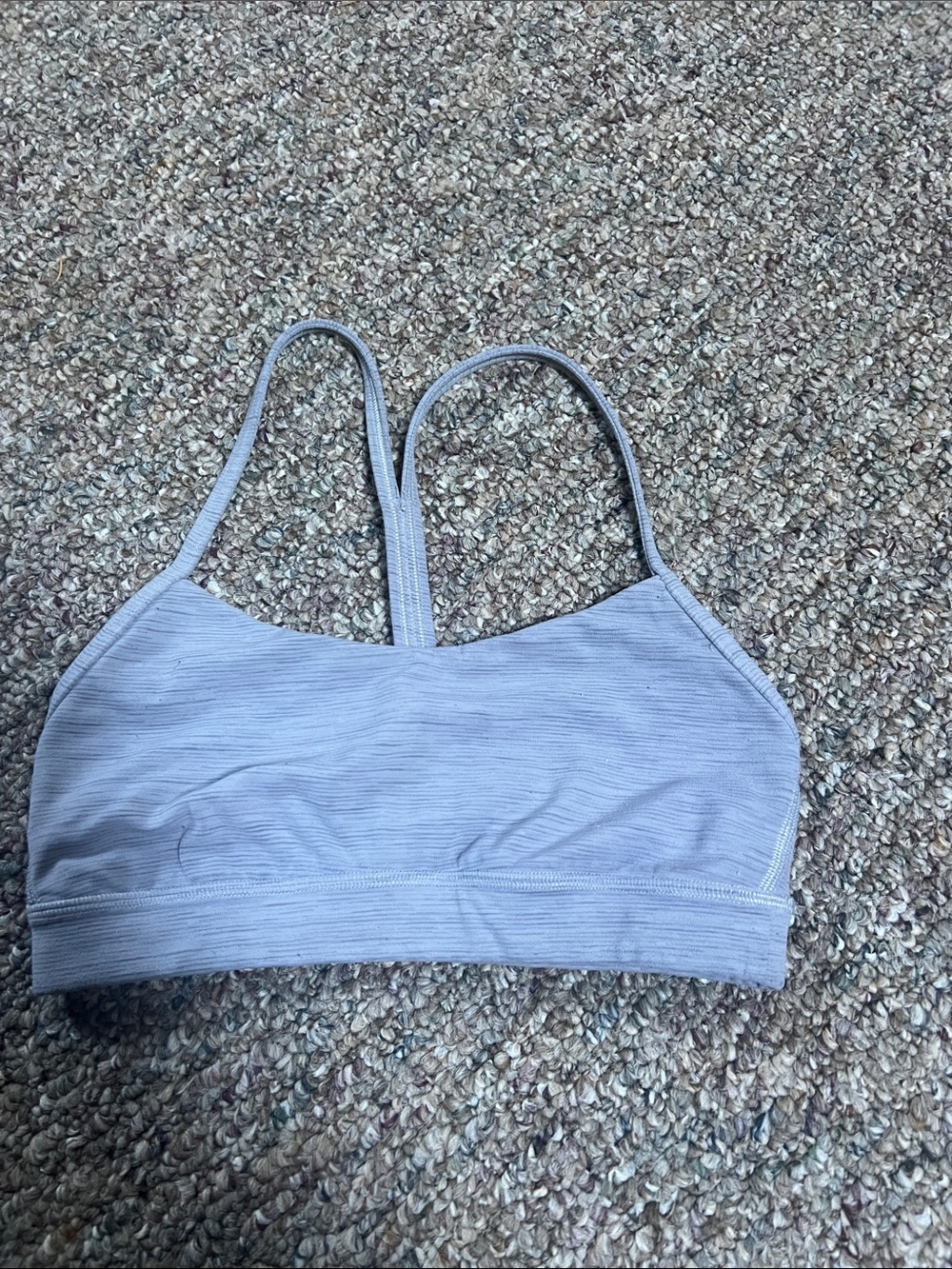 Lululemon Light Gray Seamless Bralette with Double Straps